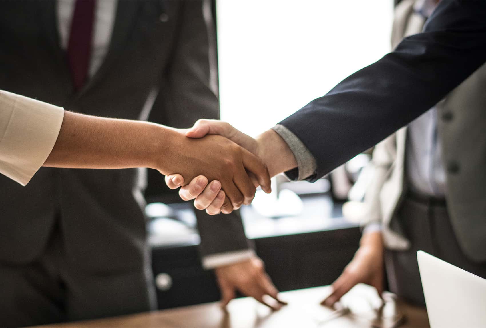 professionals shaking hands
